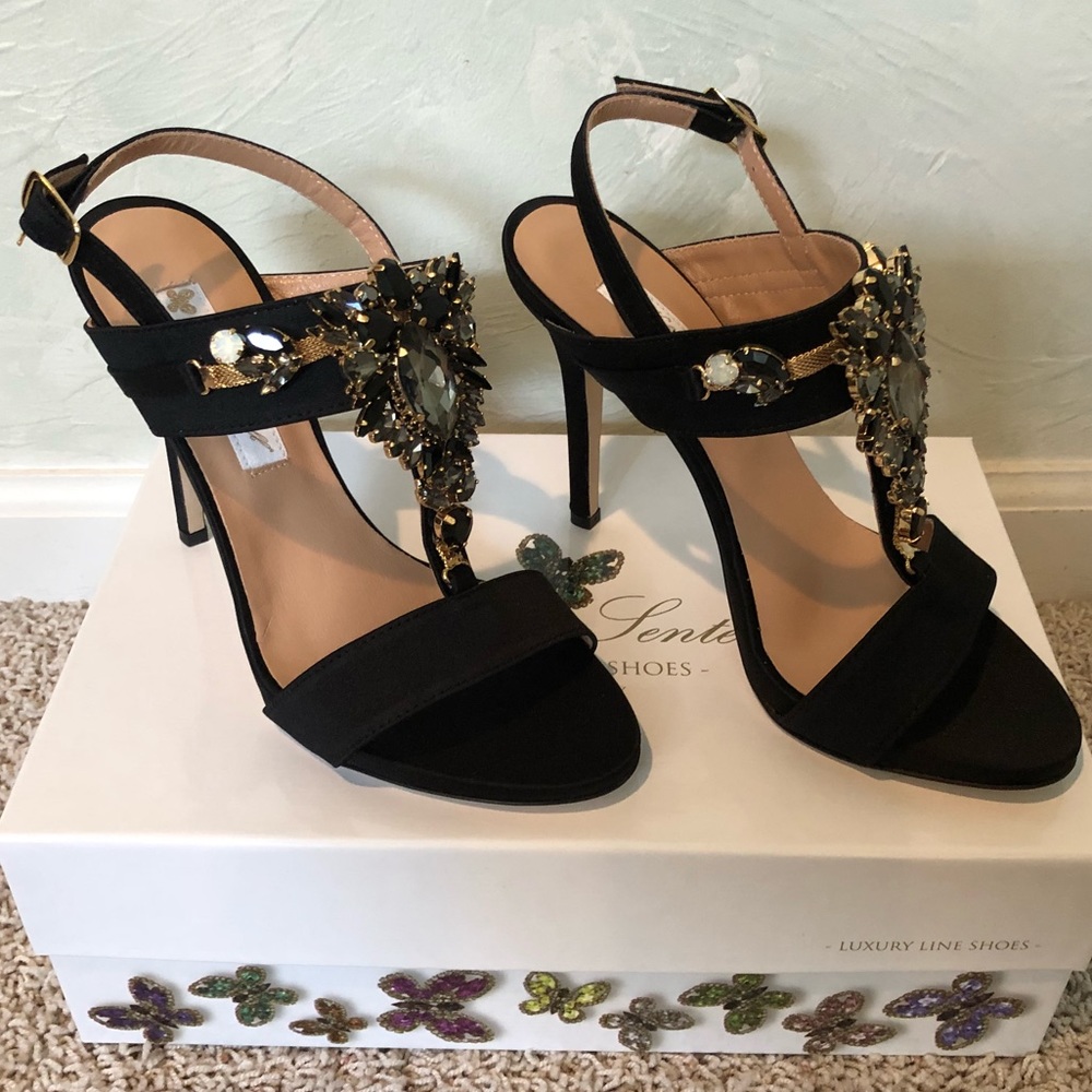 Valentina Sentell Swarovski Crystal Heels - Picture 1 of 11